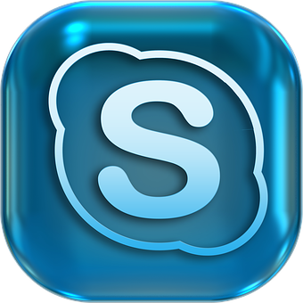 Blue Skype Icon PNG Image