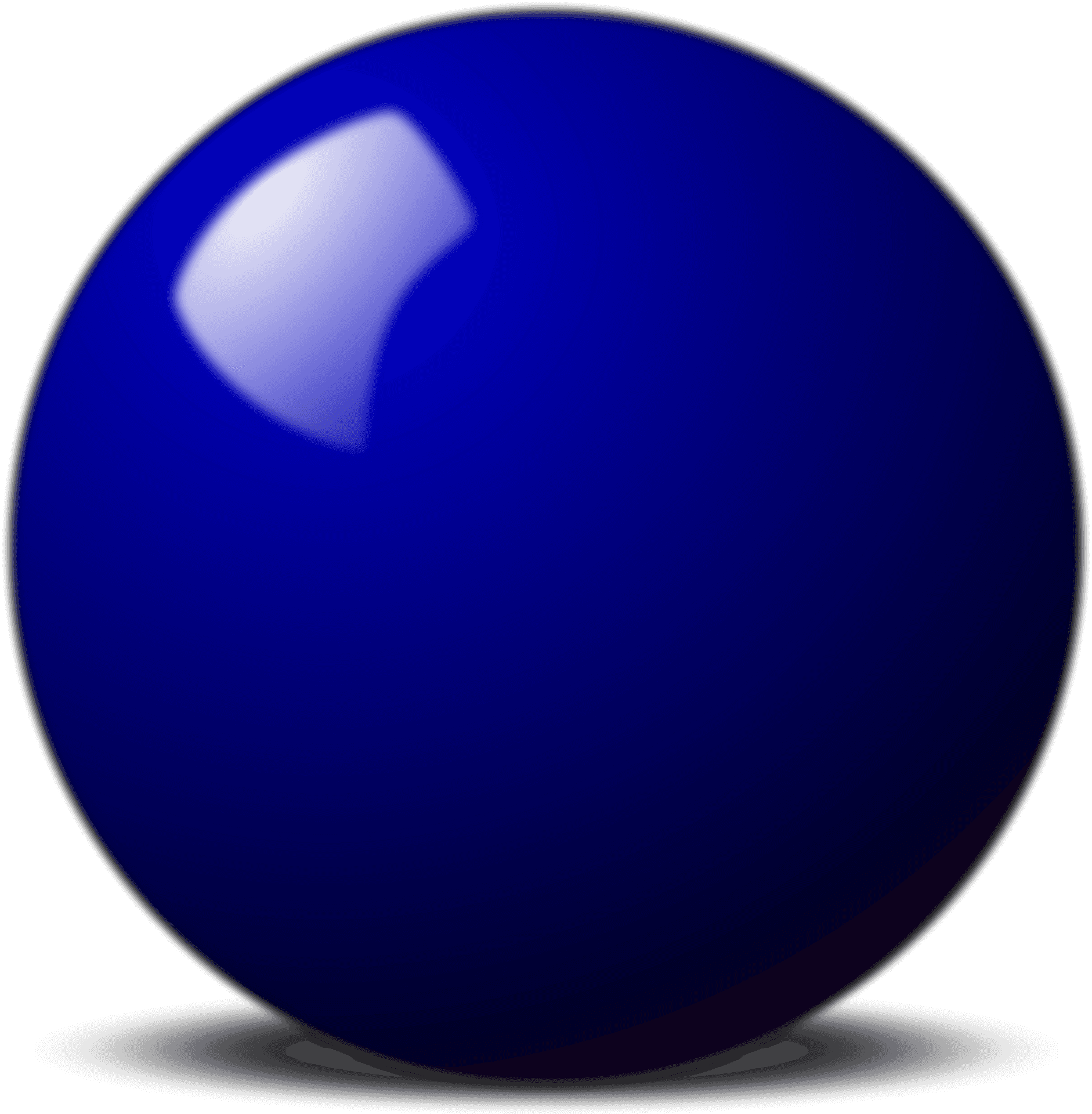 Blue Snooker Ball Graphic PNG Image