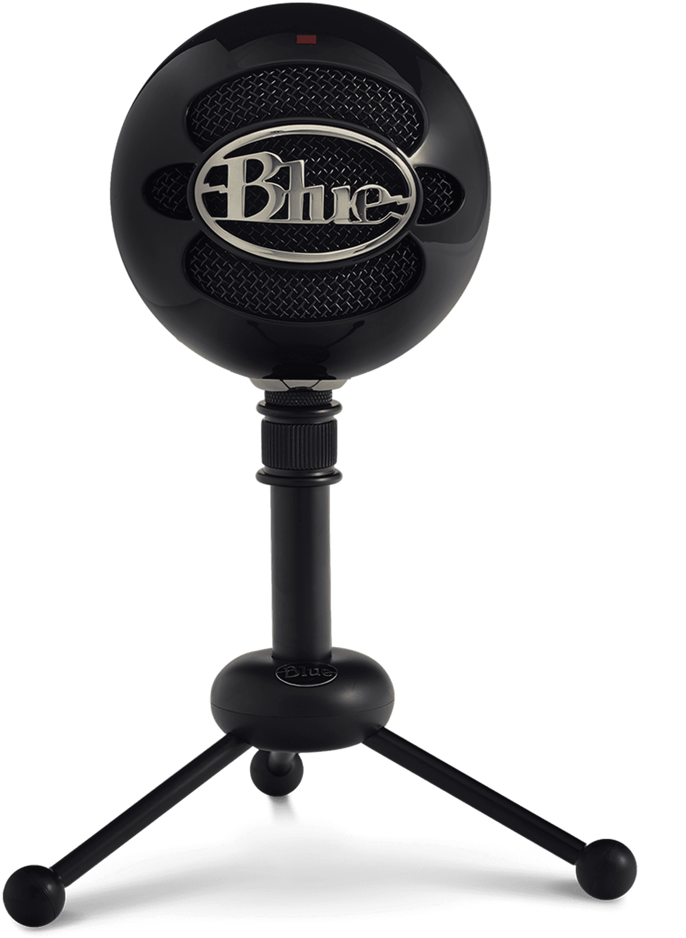 Blue Snowball Microphoneon Stand PNG Image