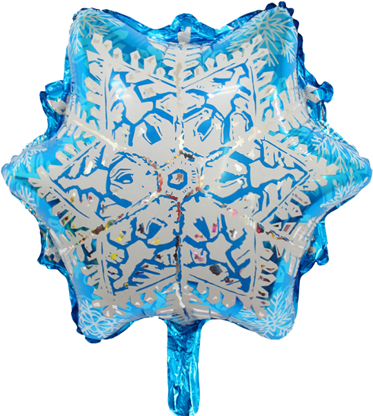 Blue Snowflake Balloon Frozen Theme PNG Image