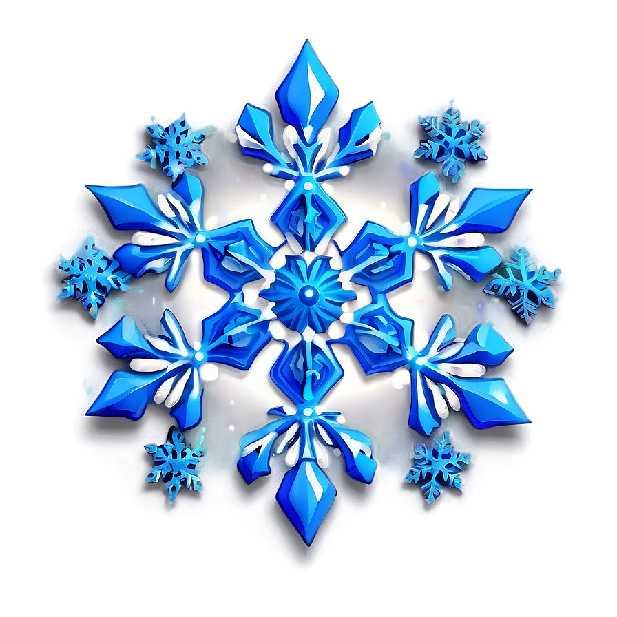 Blue Snowflake Design Png 81 PNG Image