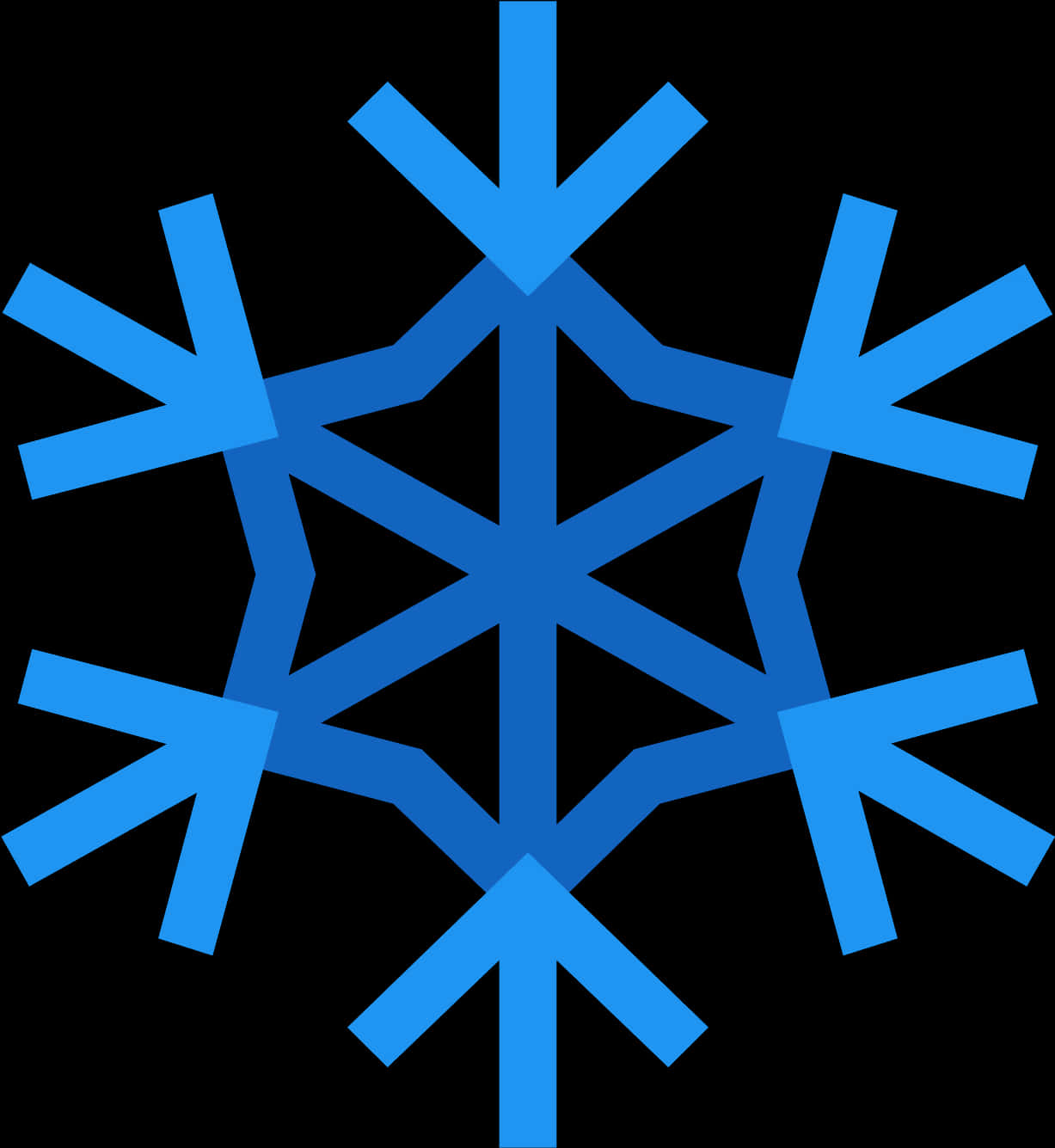 Blue Snowflake Graphic PNG Image