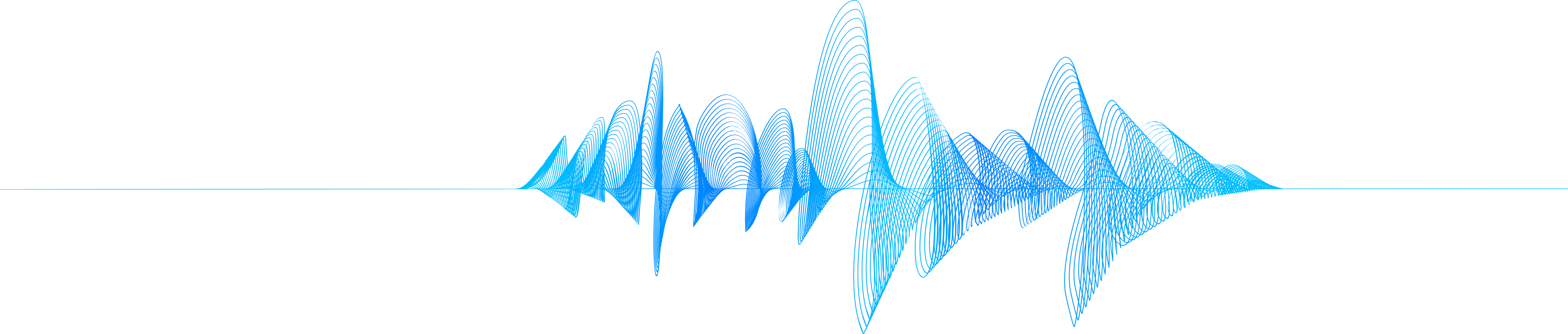 Blue Soundwave Visualization PNG Image