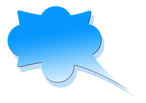 Blue Speech Bubble Graphic PNG Image