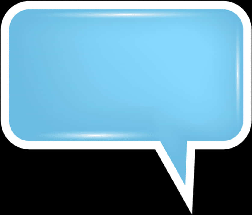 Blue Speech Bubble Graphic PNG Image