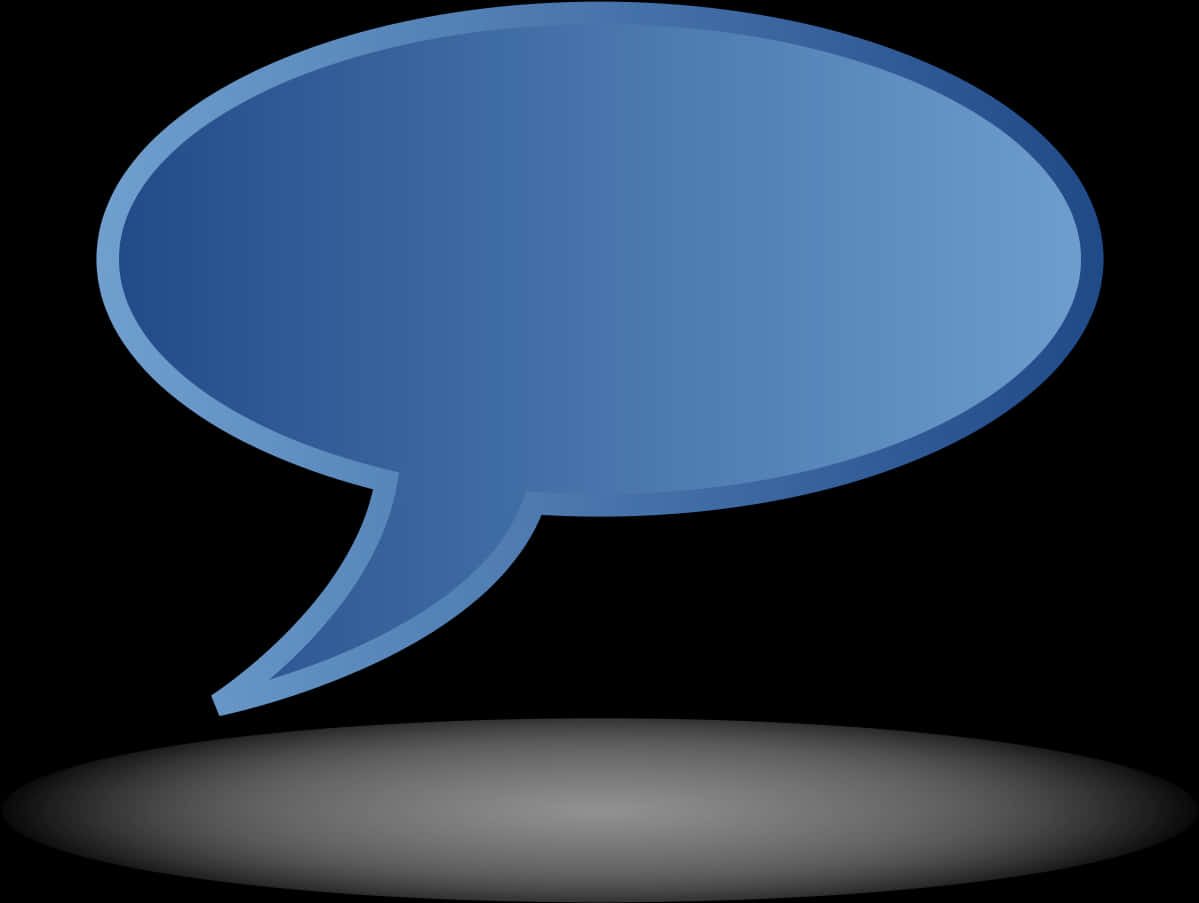 Blue Speech Bubble Graphic PNG Image