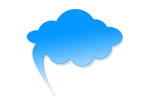 Blue Speech Bubble Graphic PNG Image