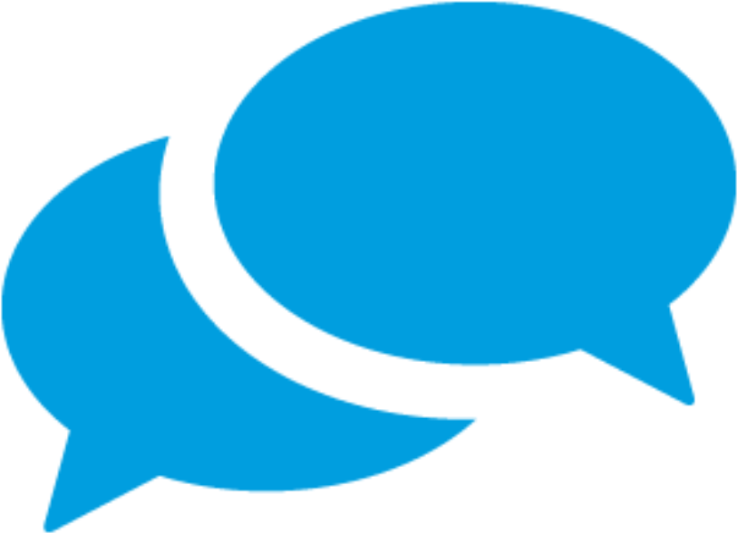 Blue Speech Bubbles Icon PNG Image