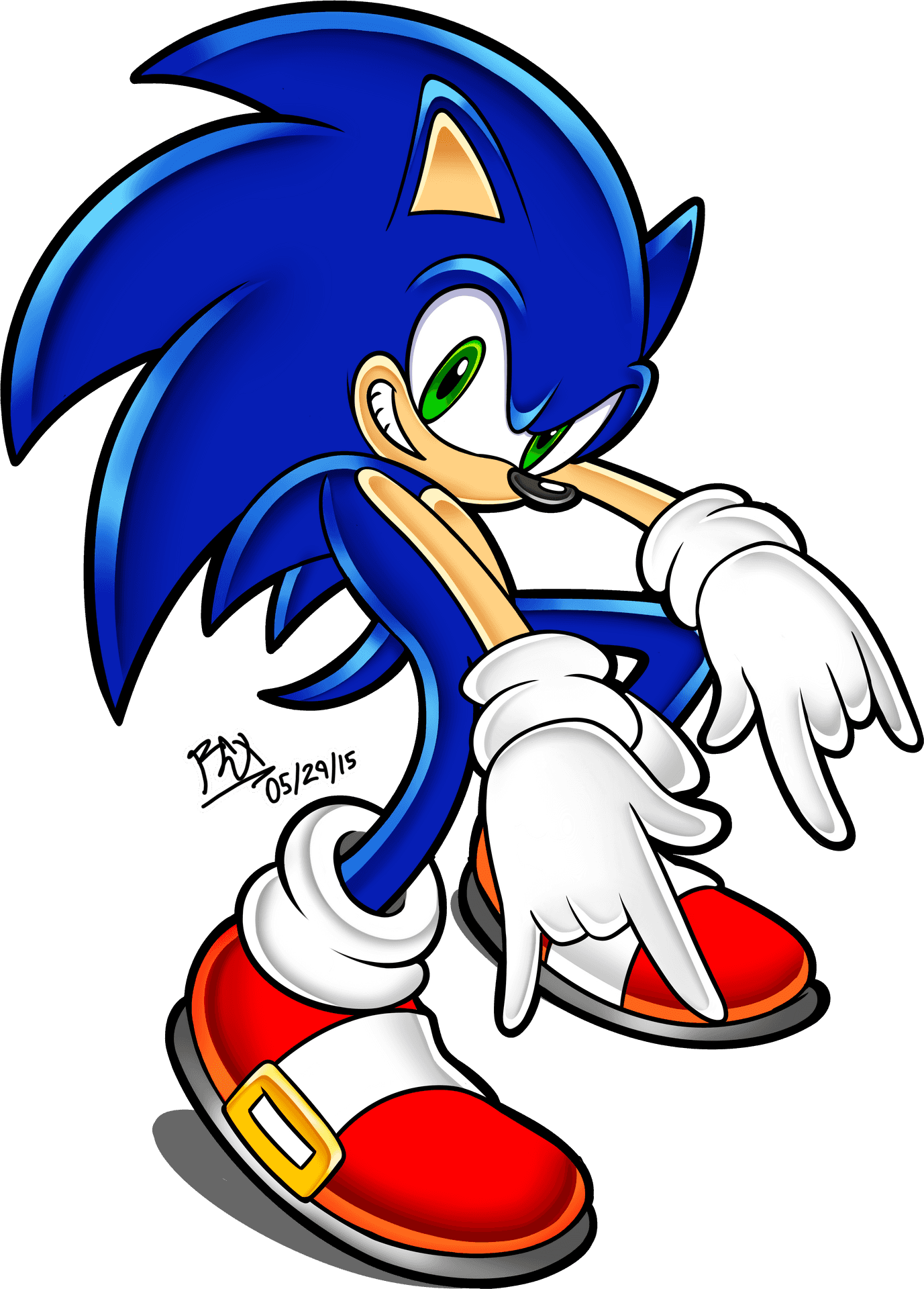 Blue Speed Adventurer Sonic PNG Image