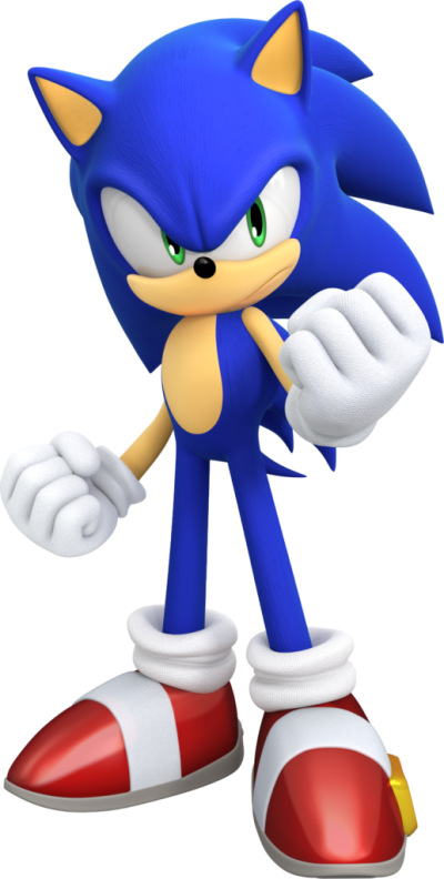 Blue Speedster Character Pose PNG Image