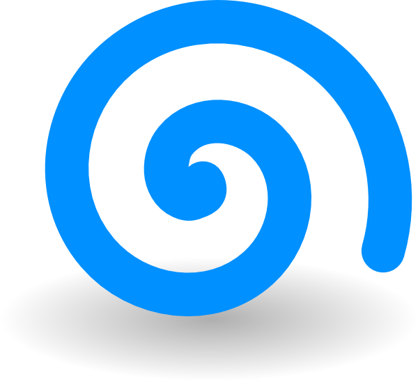 Blue Spiral Graphic PNG Image