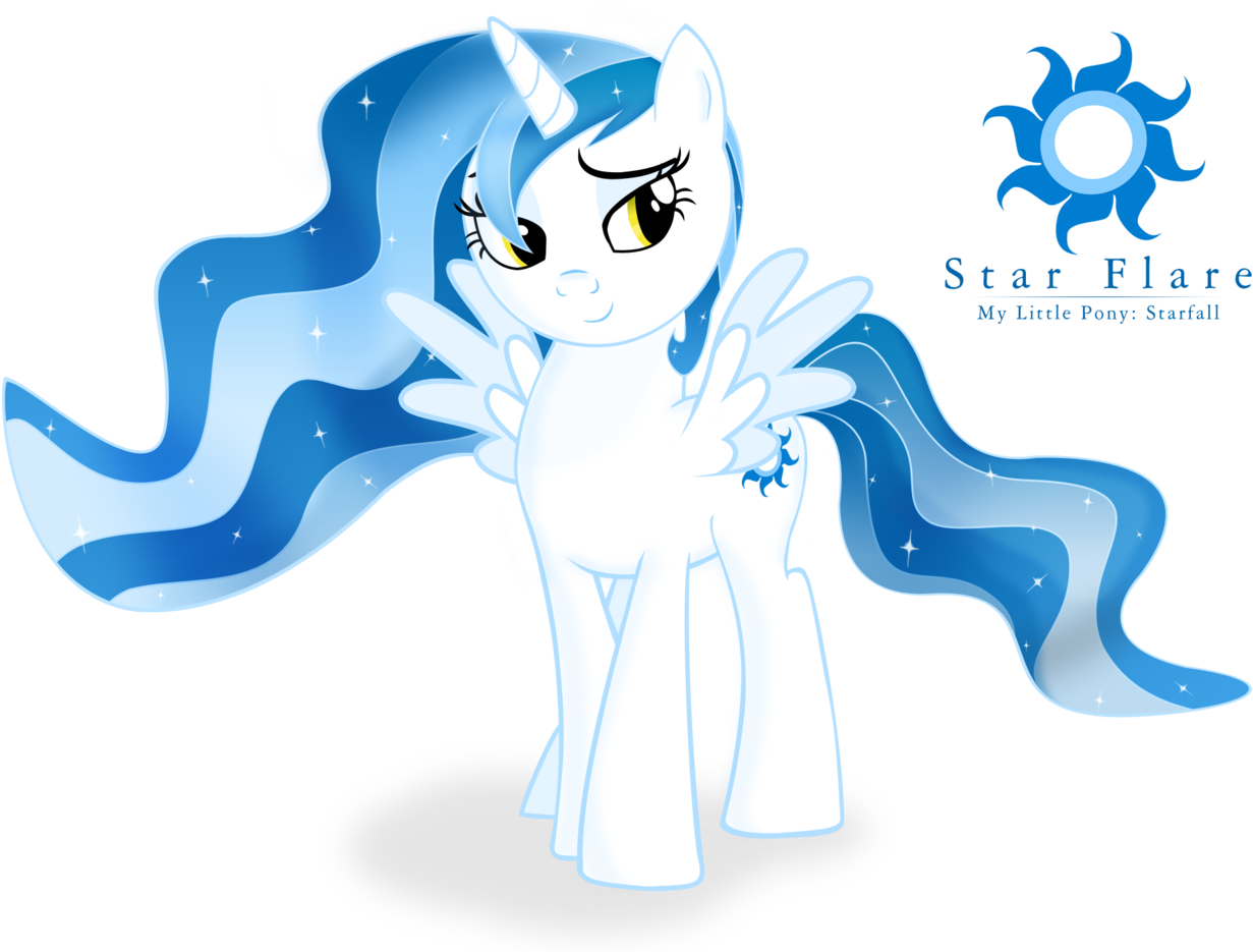 Blue Star Flare Animated Character PNG Image