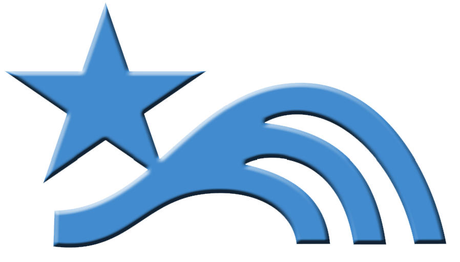 Blue Star Shooting Design PNG Image