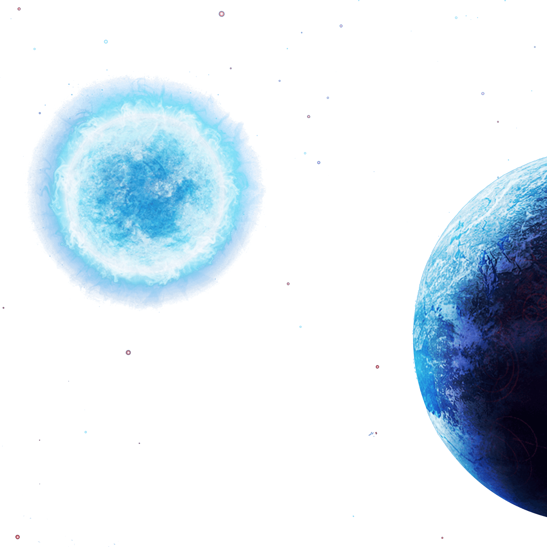 Blue Starand Planet Illustration PNG Image