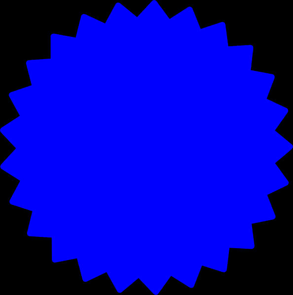 Blue Starburst Shape PNG Image