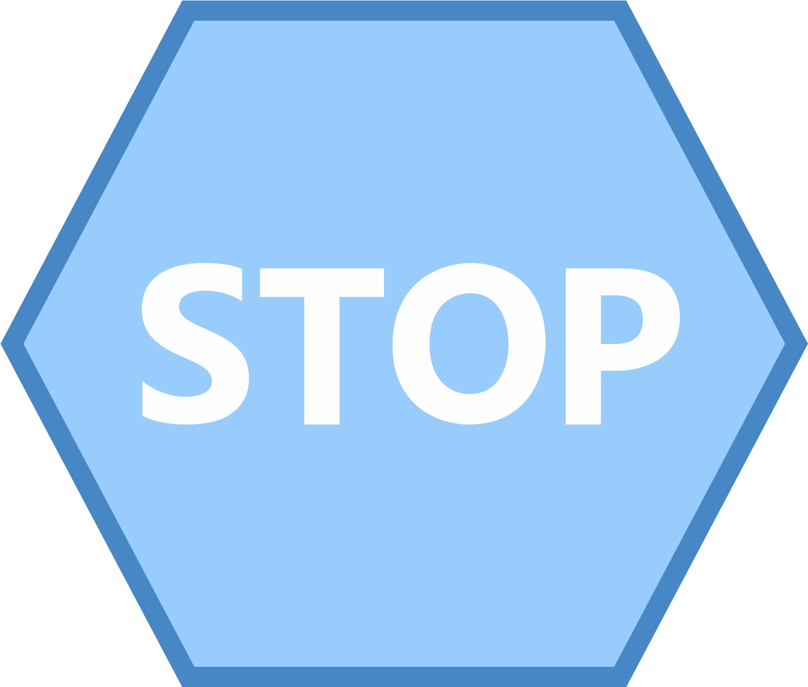 Blue Stop Sign PNG Image