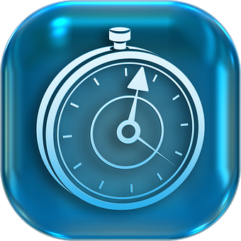 Blue Stopwatch Icon PNG Image