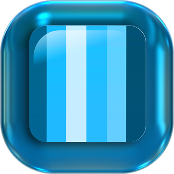 Blue Striped App Icon PNG Image