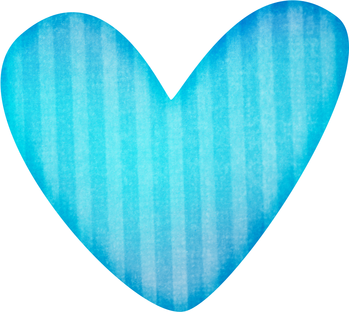 Blue Striped Heart Graphic PNG Image