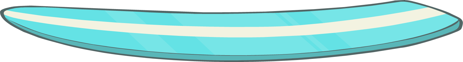 Blue Striped Surfboard Graphic PNG Image