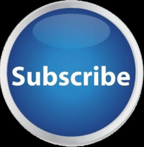 Blue Subscribe Button Graphic PNG Image