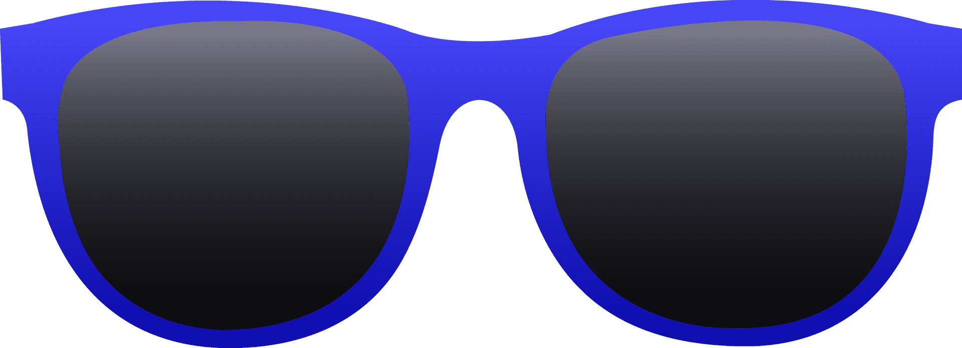 Blue Sunglasses Graphic PNG Image