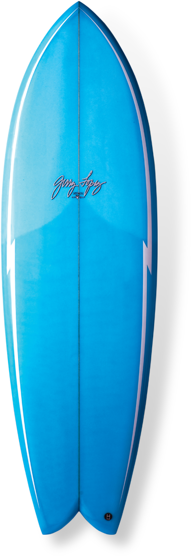 Blue Surfboard Against Wall PNG Image