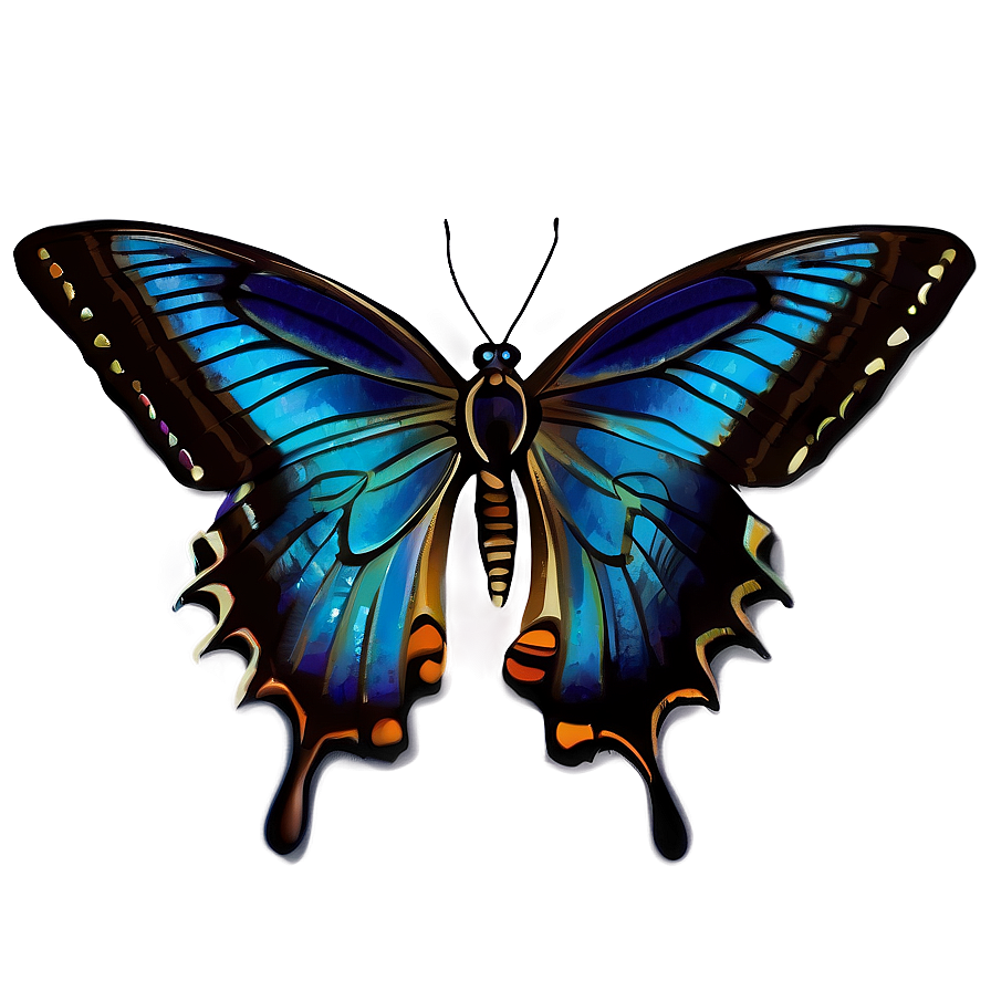 Blue Swallowtail Butterfly Png Dpb64 PNG Image