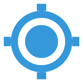 Blue Target Icon PNG Image