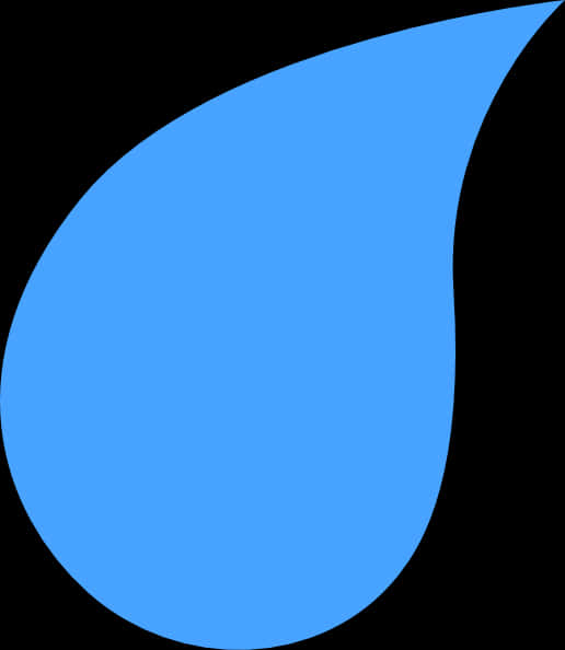 Blue Tear Drop Graphic PNG Image