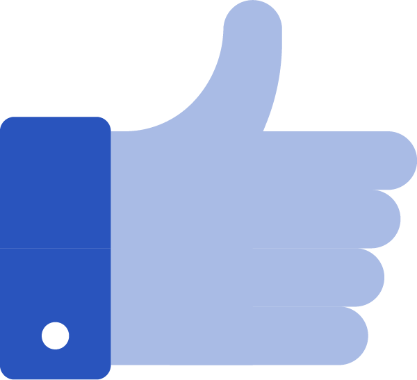 Blue Thumbs Up Icon PNG Image