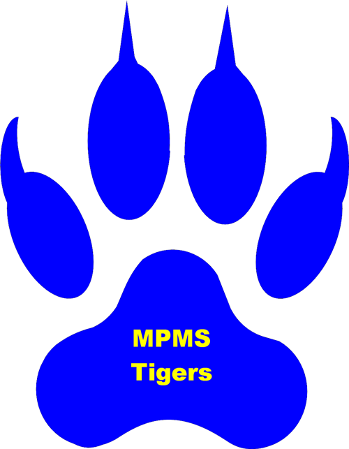 Blue Tiger Paw Print Graphic PNG Image