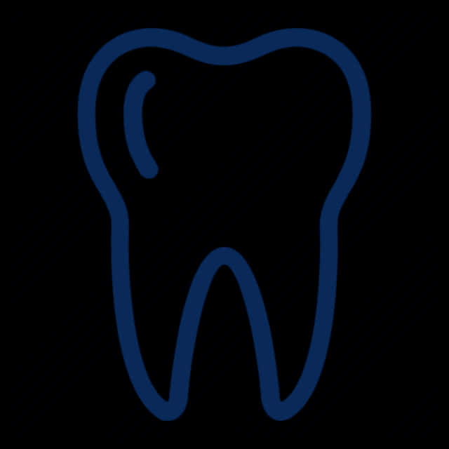 Blue Tooth Outlineon Dark Background PNG Image