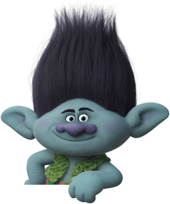 Blue Troll With Giant Hair.png PNG Image