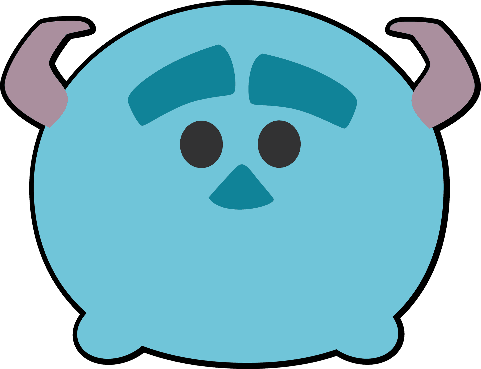 Blue Tsum Tsum Character PNG Image