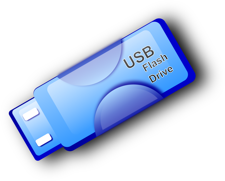 Blue U S B Flash Drive Illustration PNG Image