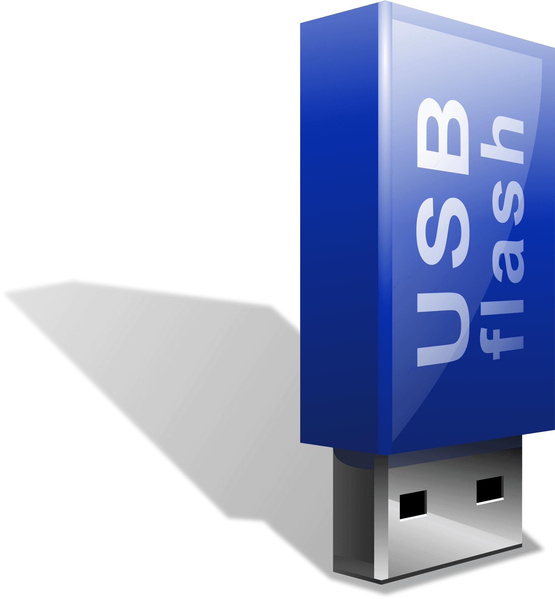 Blue U S B Flash Drive3 D Render PNG Image