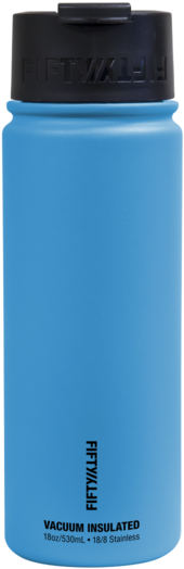 Blue Vacuum Insulated Water Bottle PNG Image