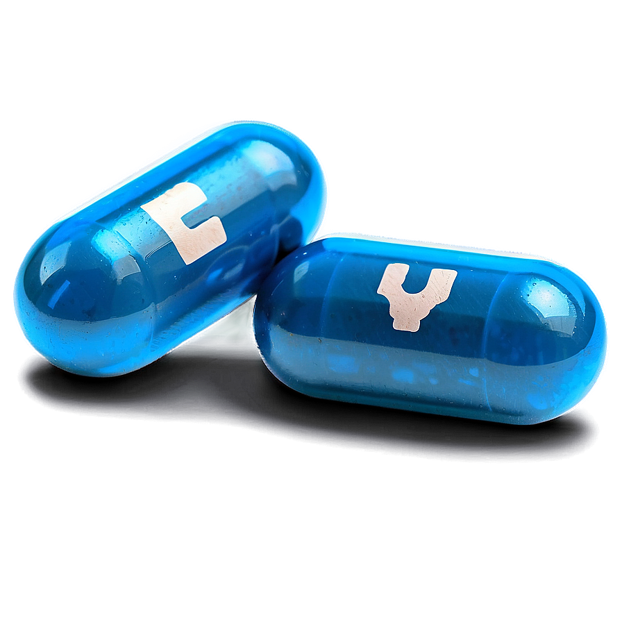 Blue Vitamin Pill Png 06132024 PNG Image