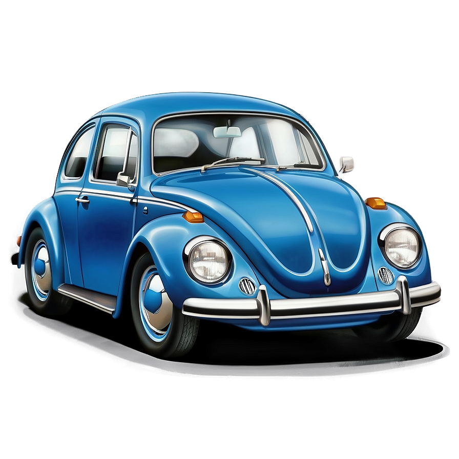 Blue Volkswagen Beetle Illustration Png 44 PNG Image