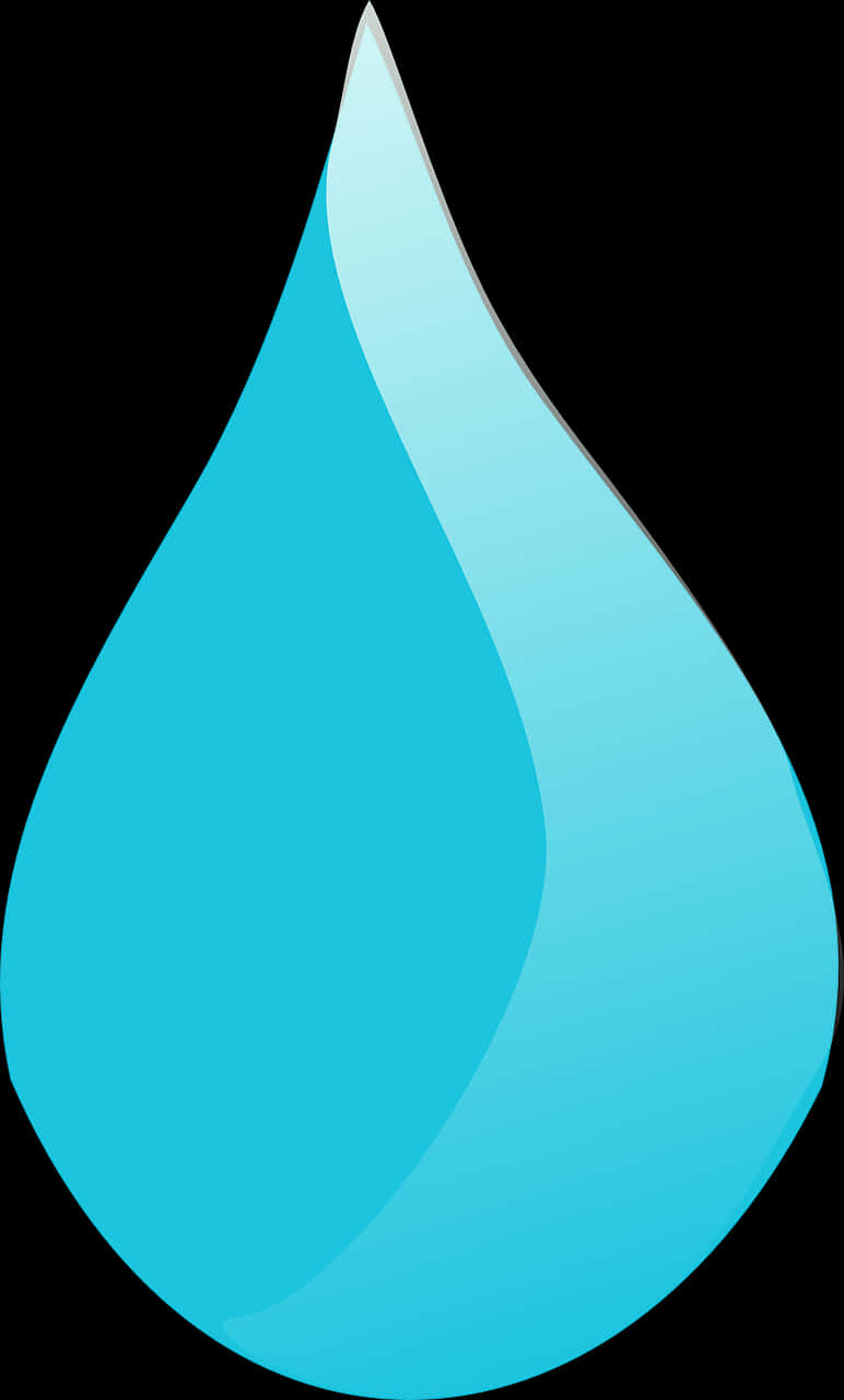 Blue Water Drop Graphic PNG Image