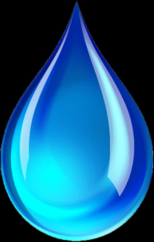 Blue Water Drop Graphic PNG Image