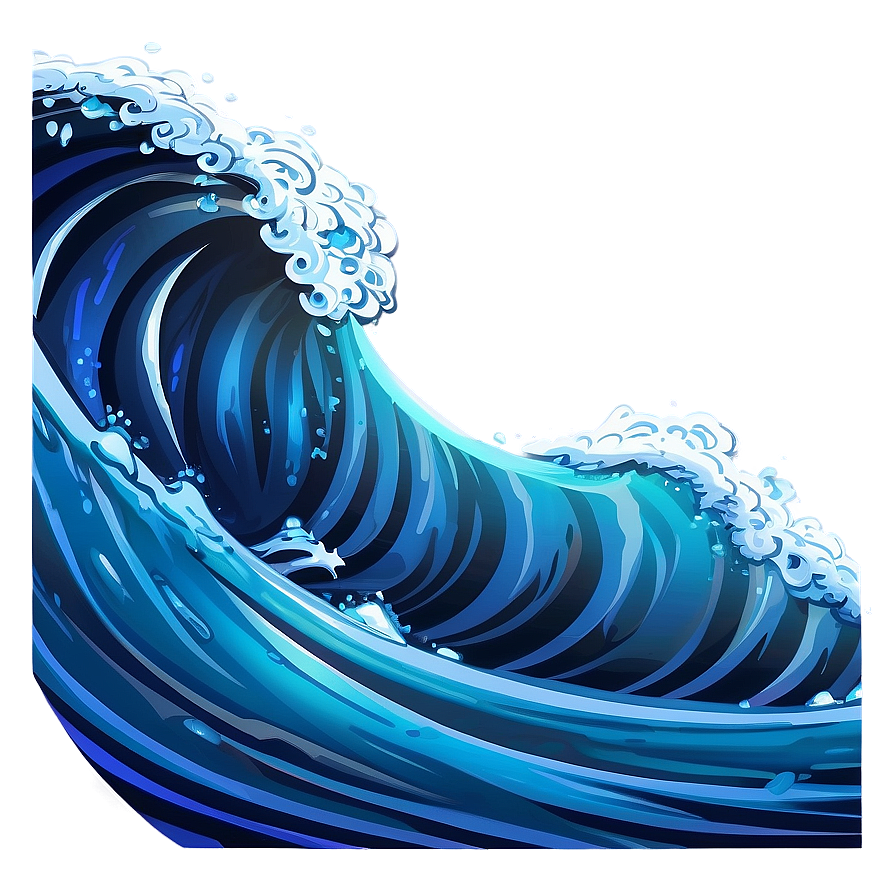 Blue Water Wave Cartoon Png 69 PNG Image