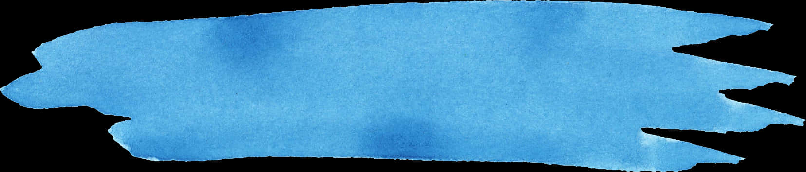 Blue Watercolor Brush Stroke PNG Image