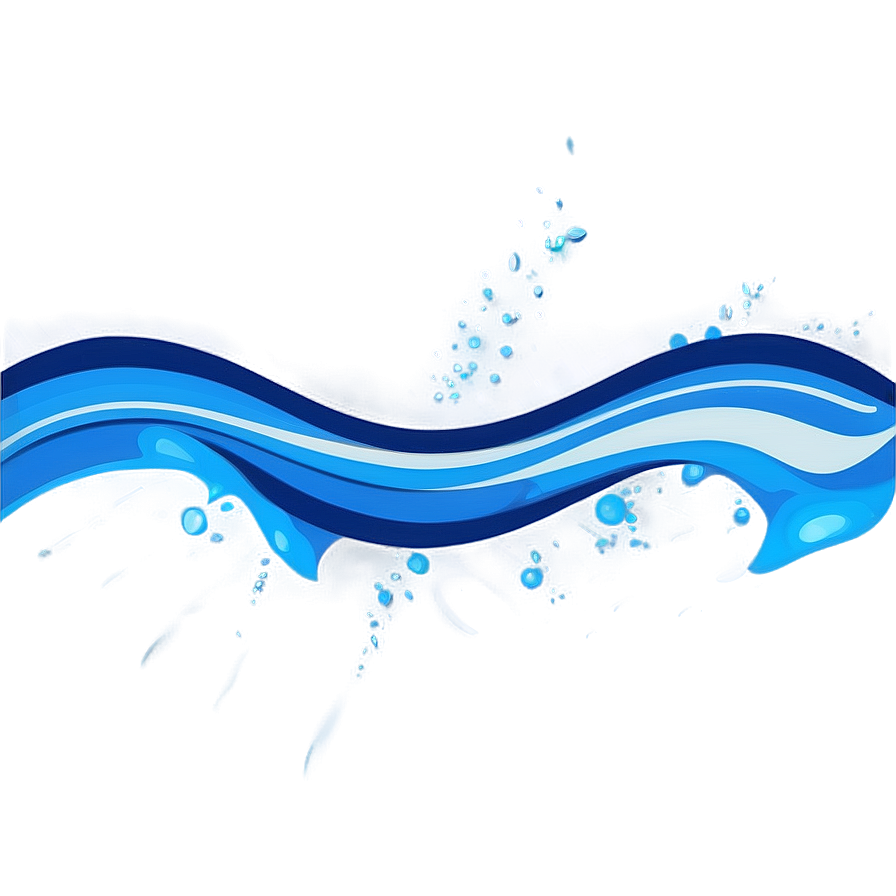 Blue Wave Abstract Art Png 95 PNG Image