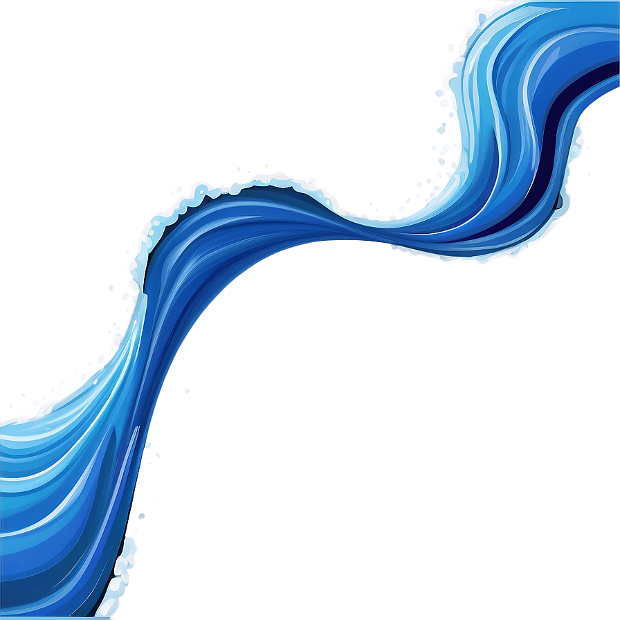 Blue Wave Border Png Qsb74 PNG Image