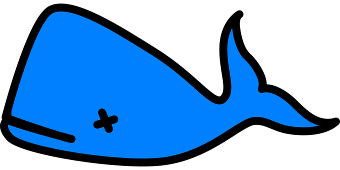 Blue Whale Vector Art PNG Image