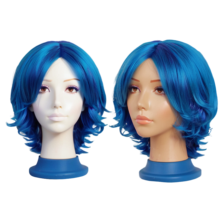 Blue Wig Png Qox PNG Image