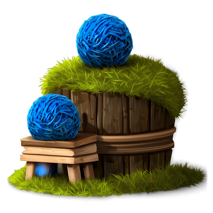 Blue Wool Ball Png Yaa5 PNG Image