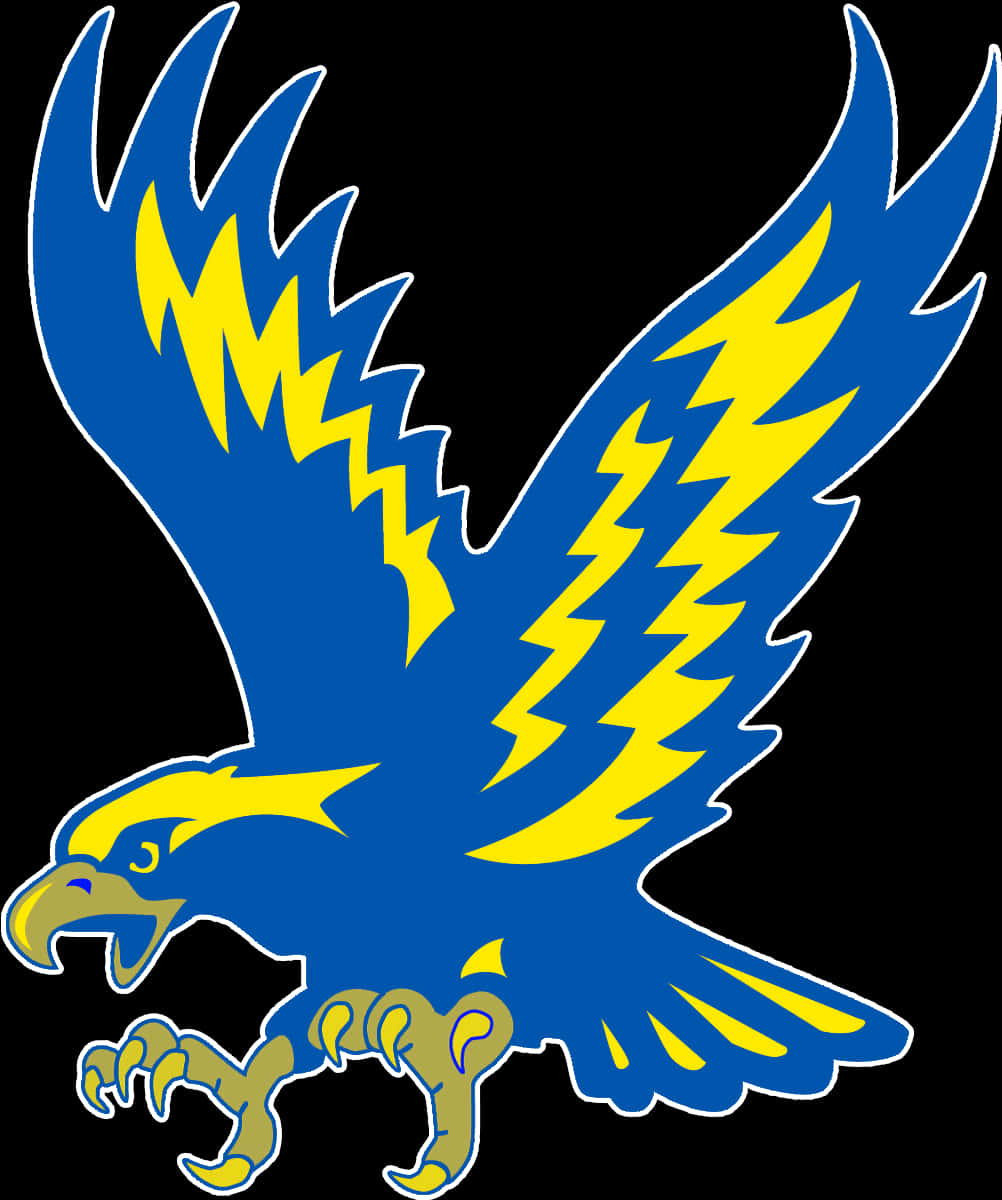 Blue Yellow Eagle Logo PNG Image